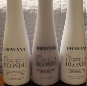 Shampoo, conditioner and leave in treatment